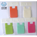 fashionable custom sticky silicone card holder for various mobile phone